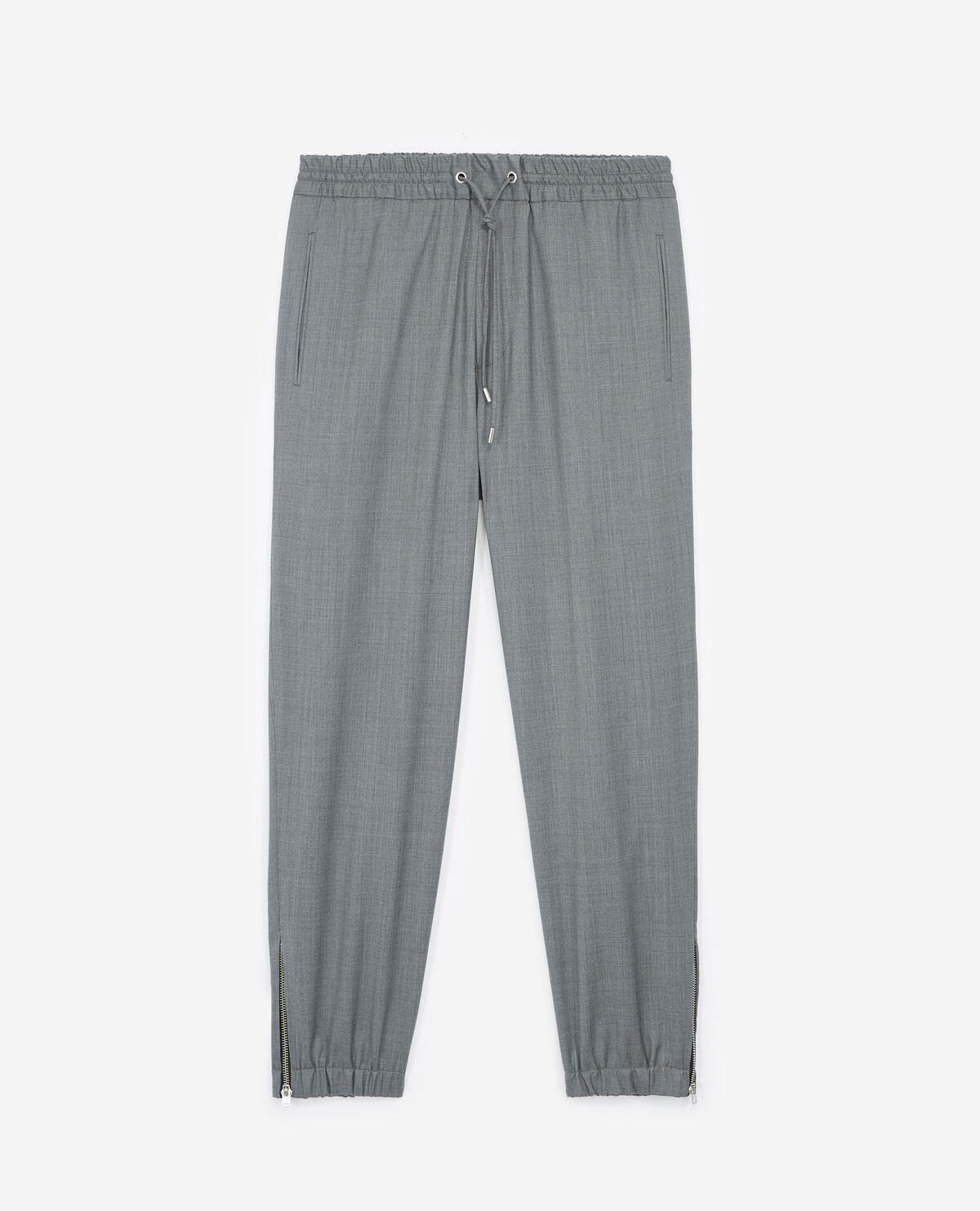 Grey wool joggers elastic waist drawstrings The Kooples Men