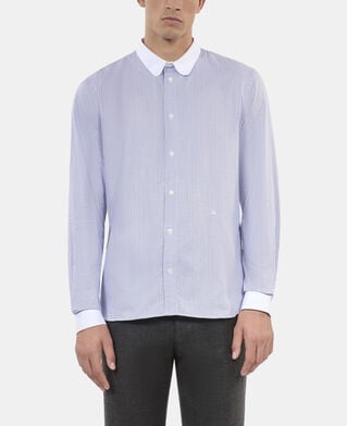 The Kooples MEN WHITE / BLUE blue and white checked formal shirt