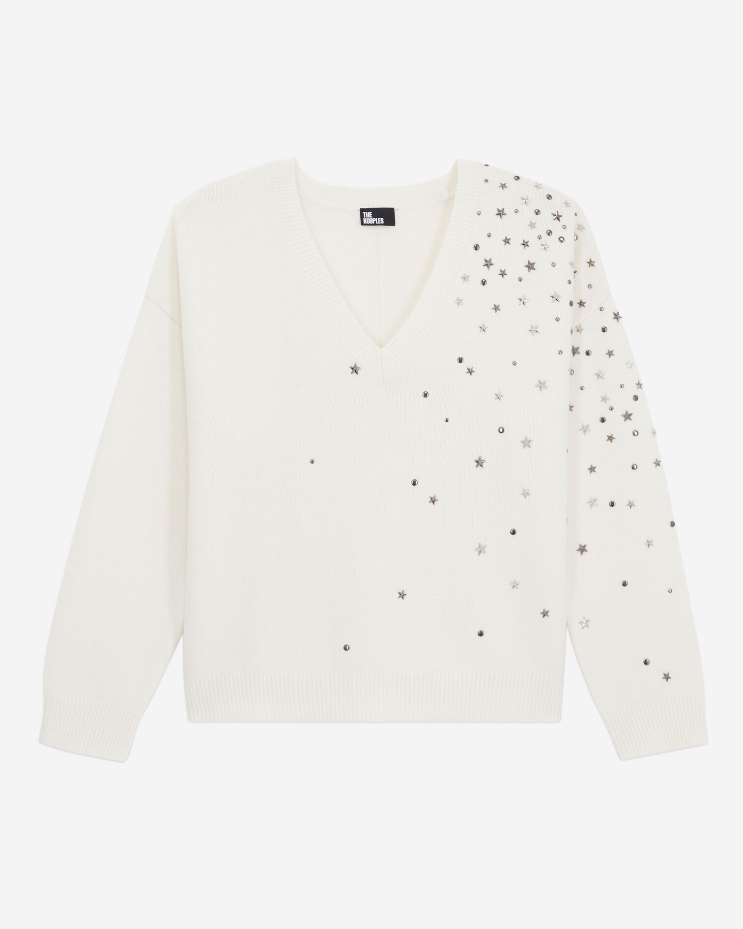 Ecrufarbener Pullover mit Sternenmotiv, ECRU, hi-res image number null