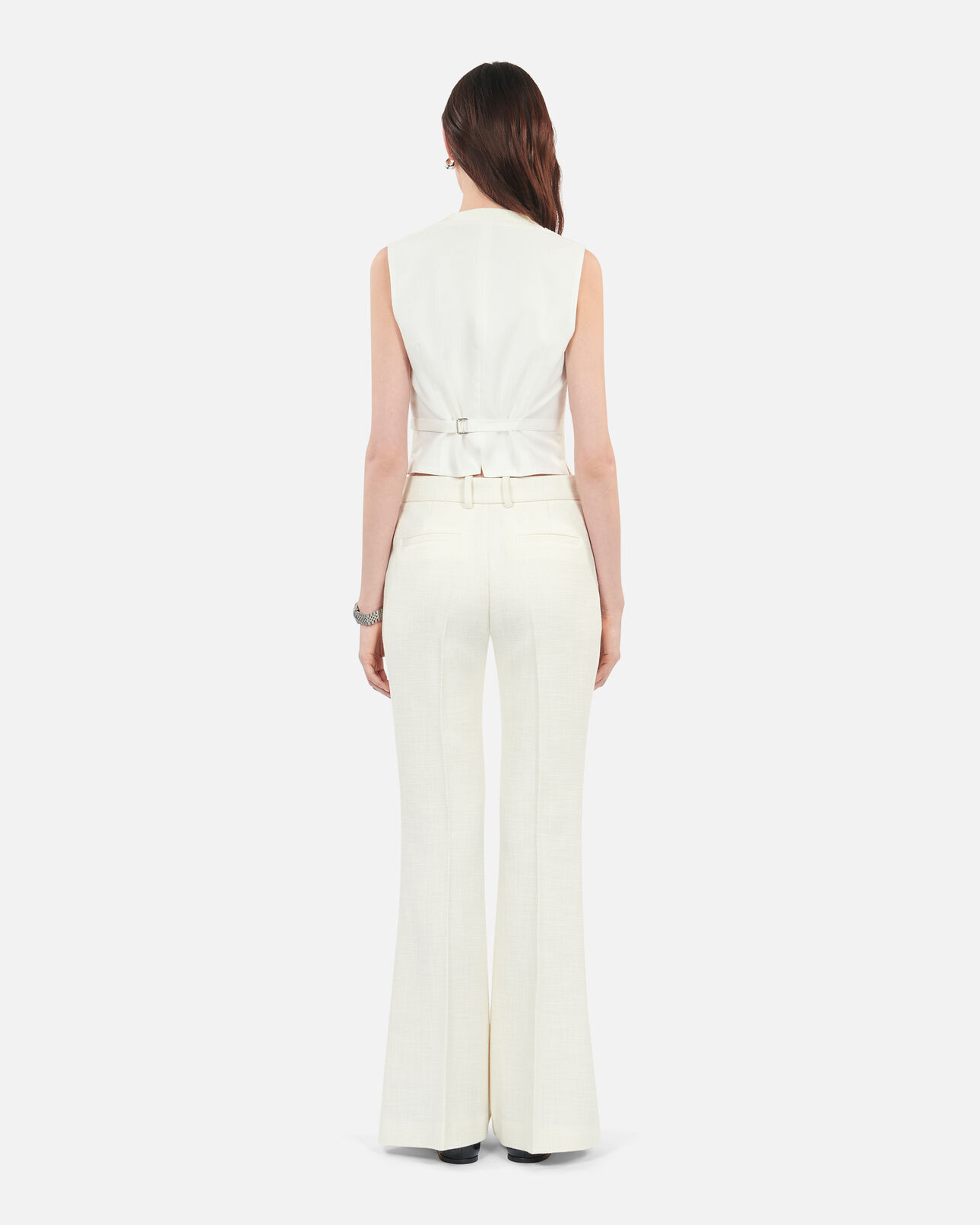 The Kooples FEMME ECRU gilet avec dentelle écru