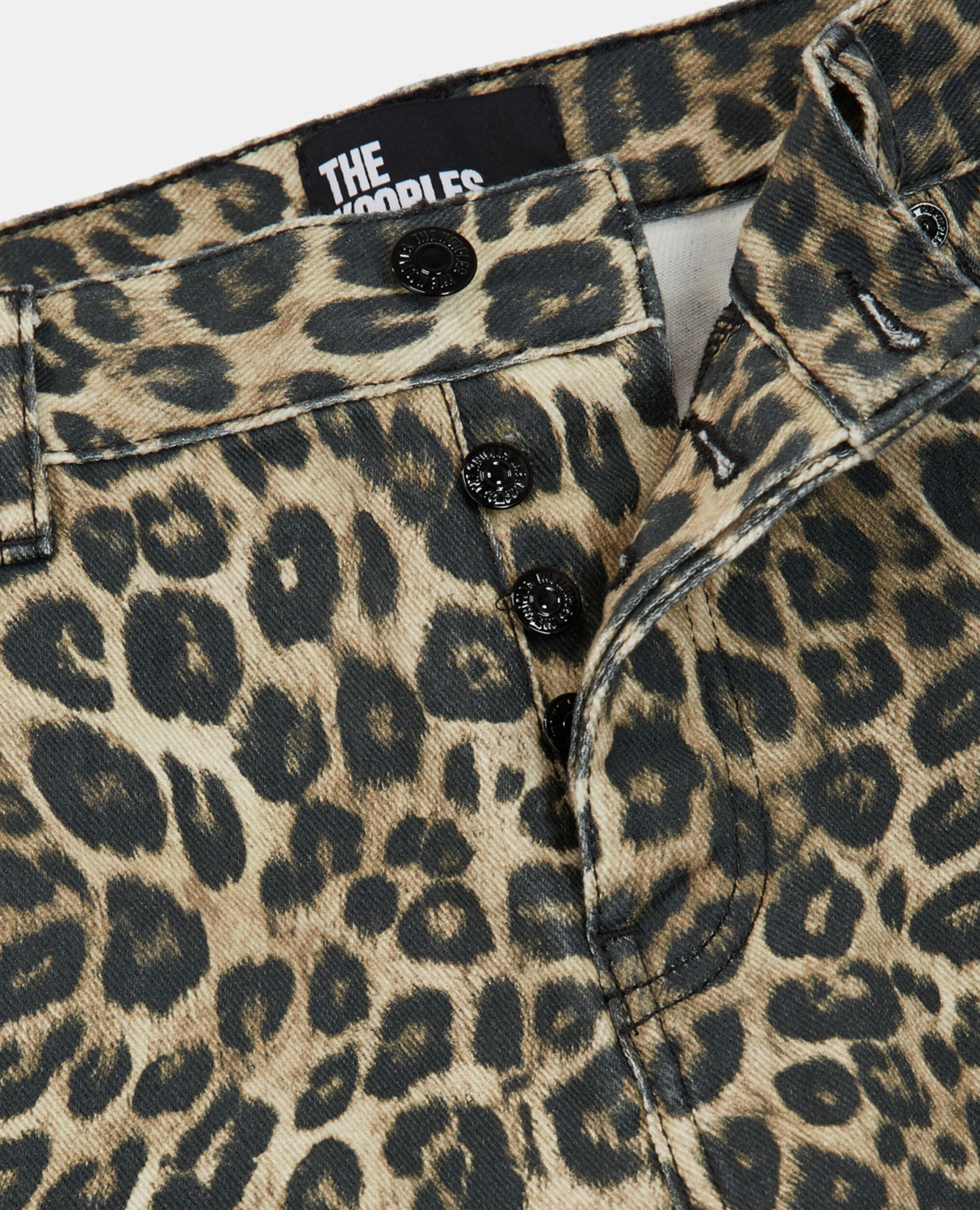 Leopard print straight-cut jeans, LEOPARD, hi-res image number null