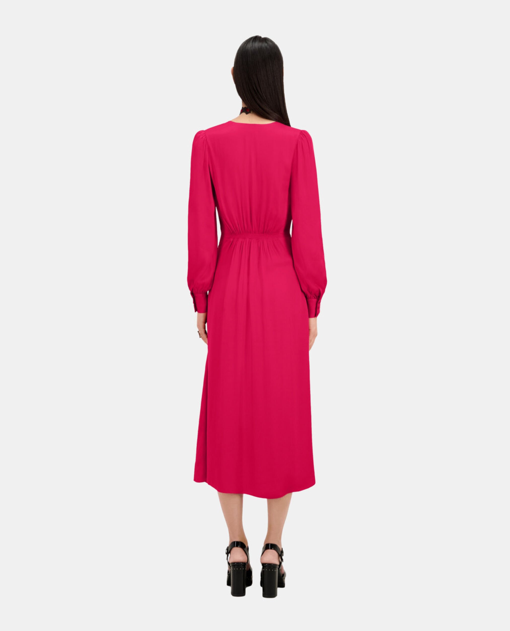 Long red dress with bow, CHERRY, hi-res image number null