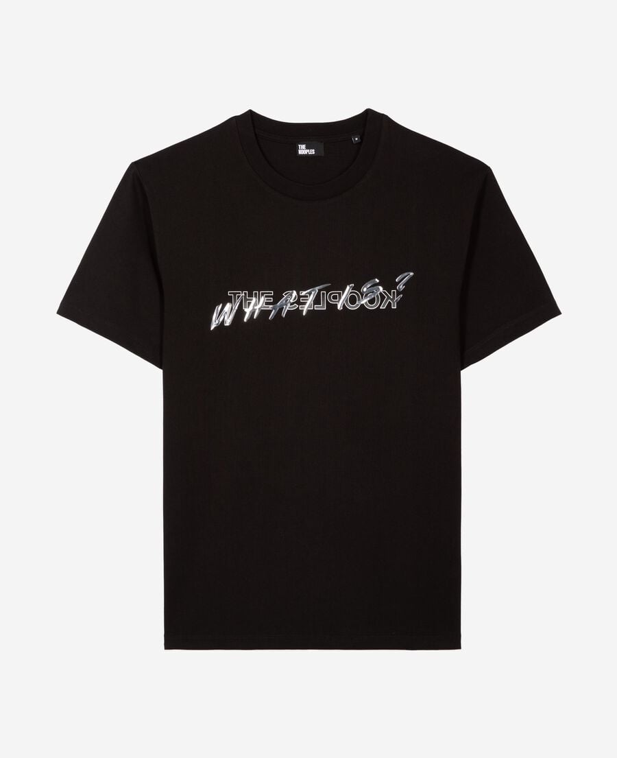 The Kooples MEN BLACK what is metallic black t-shirt