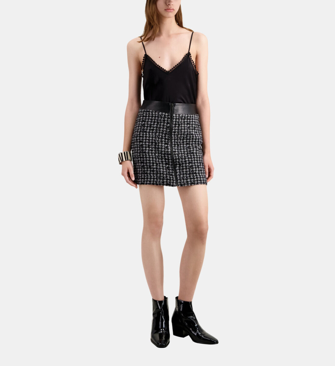 Black tweed sale skirt