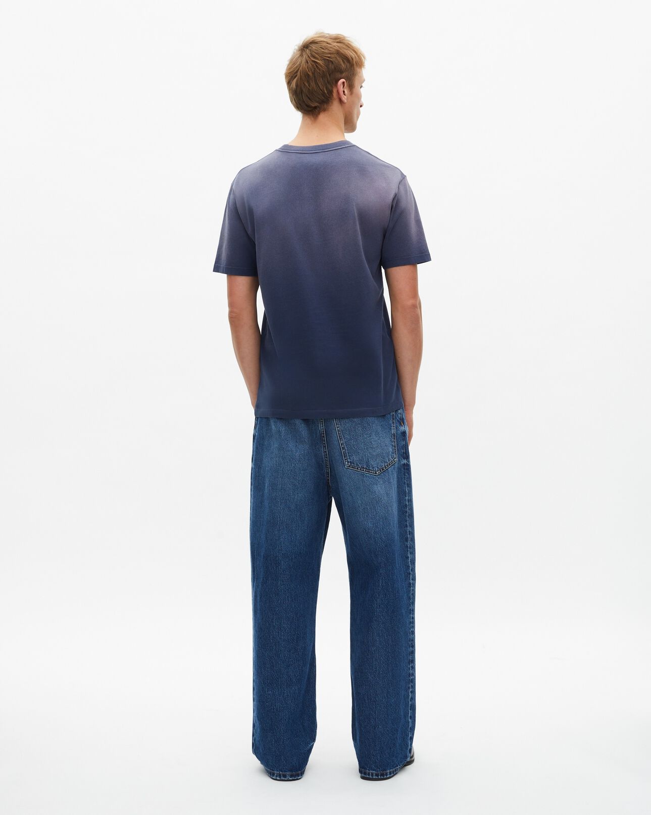 The Kooples HERREN DARK NAVY marineblaues t-shirt mit logo