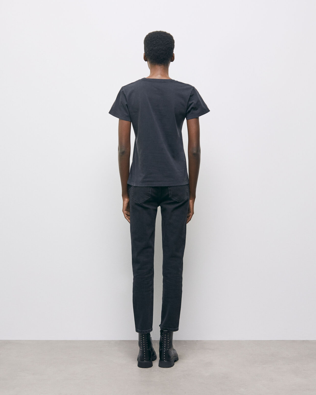The Kooples FEMME BLACK t-shirt sérigraphié noir