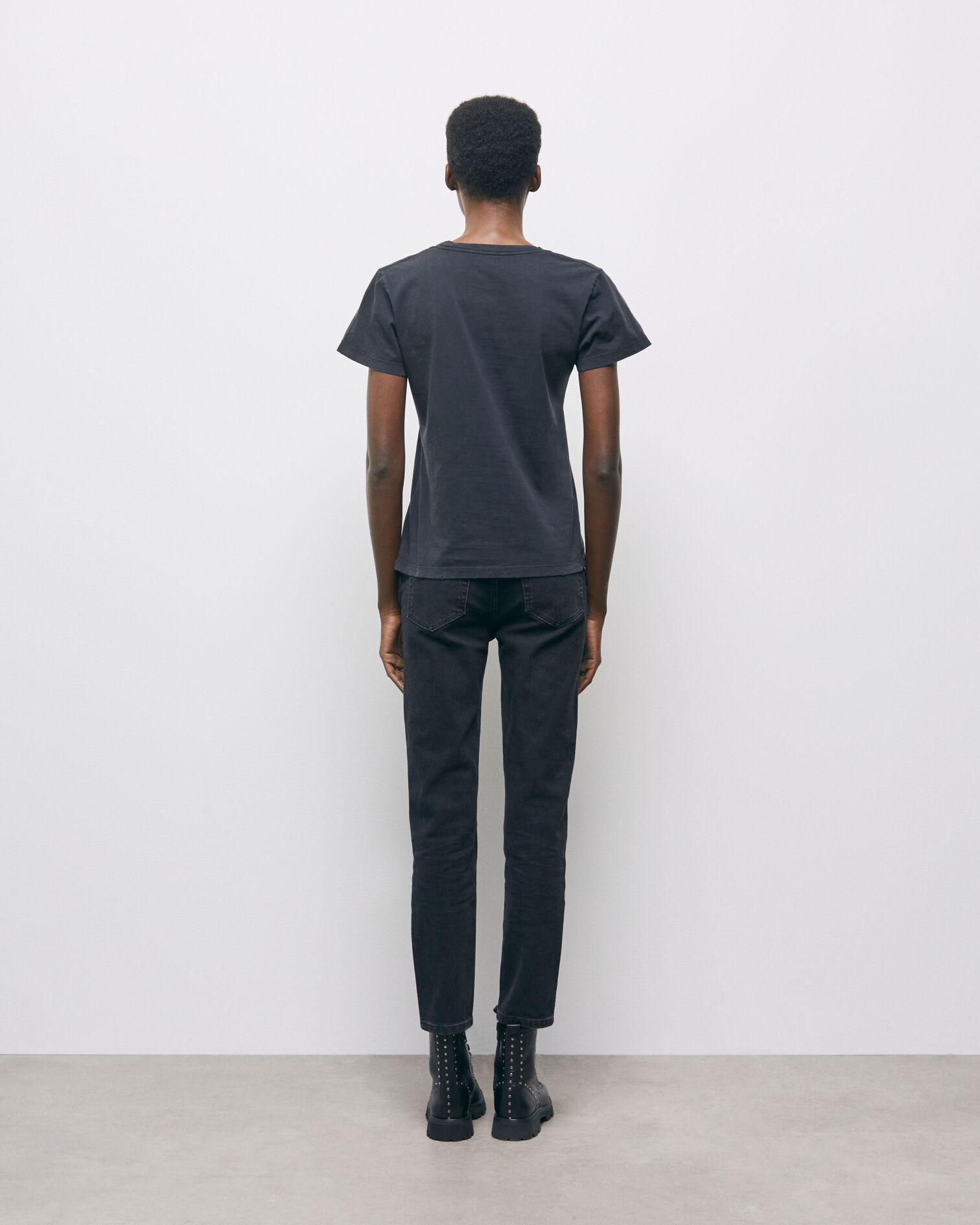 T-shirt sérigraphié noir, BLACK, hi-res image number null