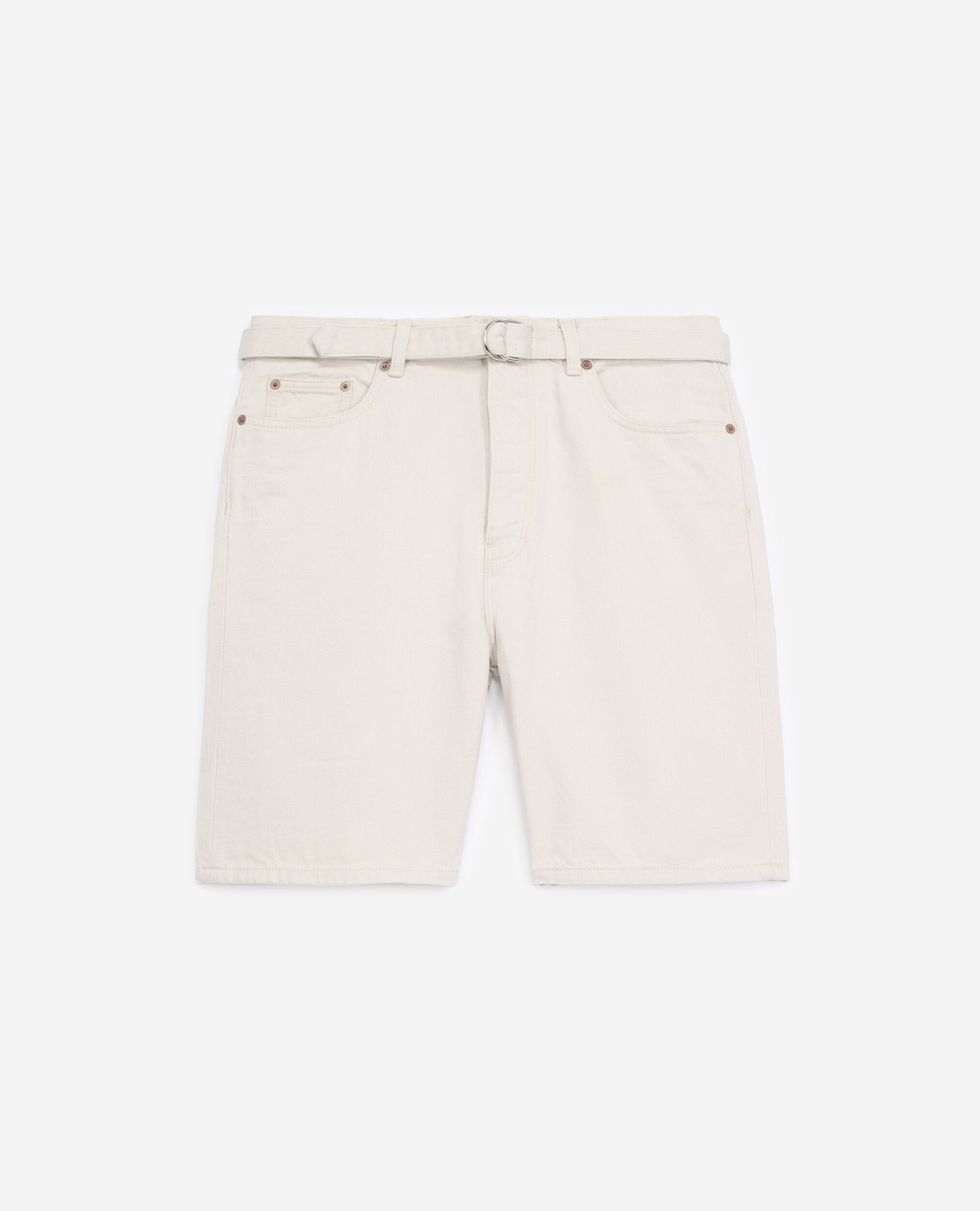 Off-white denim shorts with pockets, NATURAL, hi-res image number null