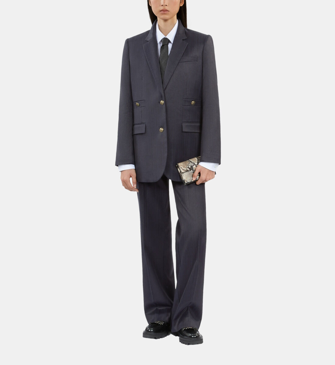 Navy blue suit jacket