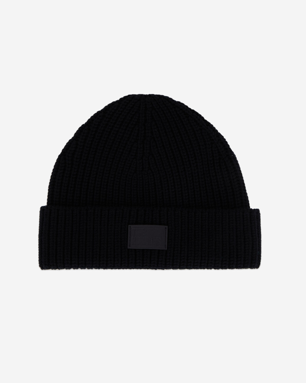 The Kooples MEN BLACK black ribbed wool beanie