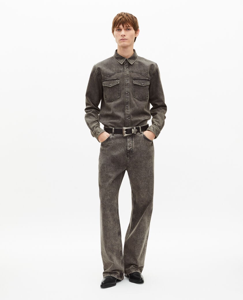 The Kooples HOMME DENIM GREY chemise en denim grise