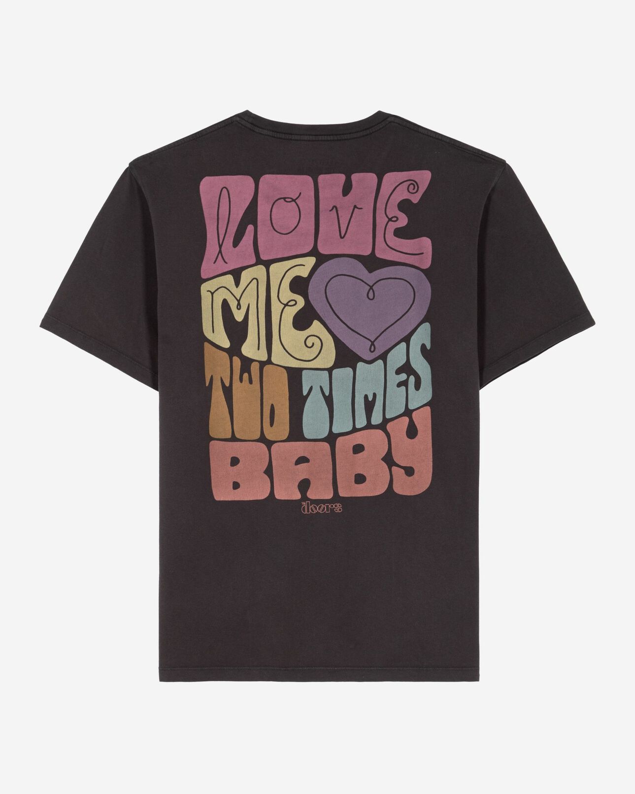 The Kooples MIXTE BLACK WASHED t-shirt the doors x the kooples noir délavé