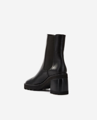 The Kooples WOMEN BLACK black leather heeled boots