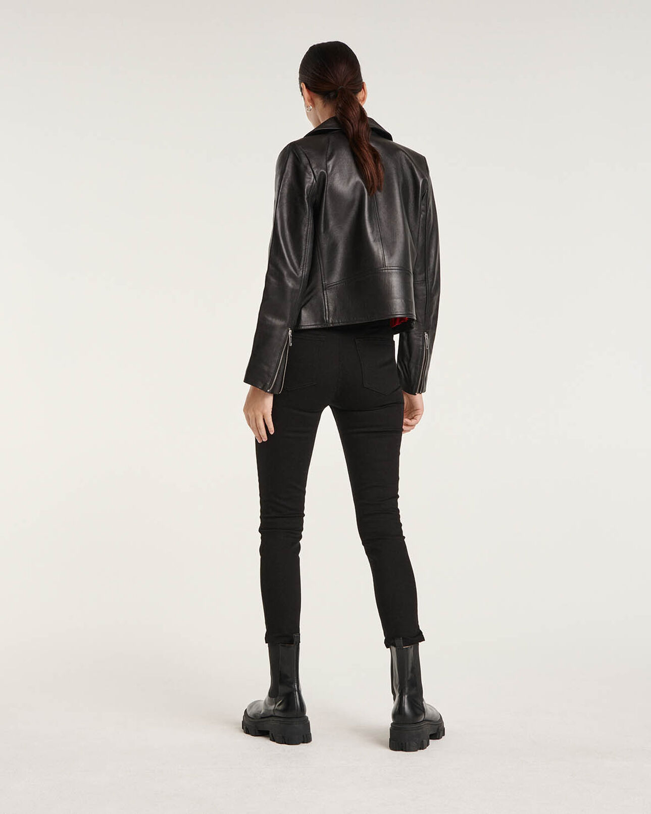 The Kooples DAMEN BLACK WASHED rockiges t-shirt aus baumwolle mit tiger