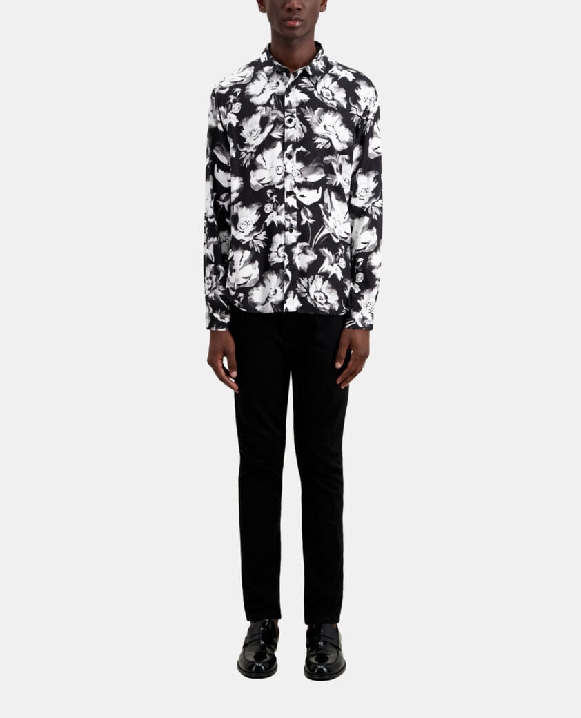 The Kooples MEN BLACK WHITE printed shirt