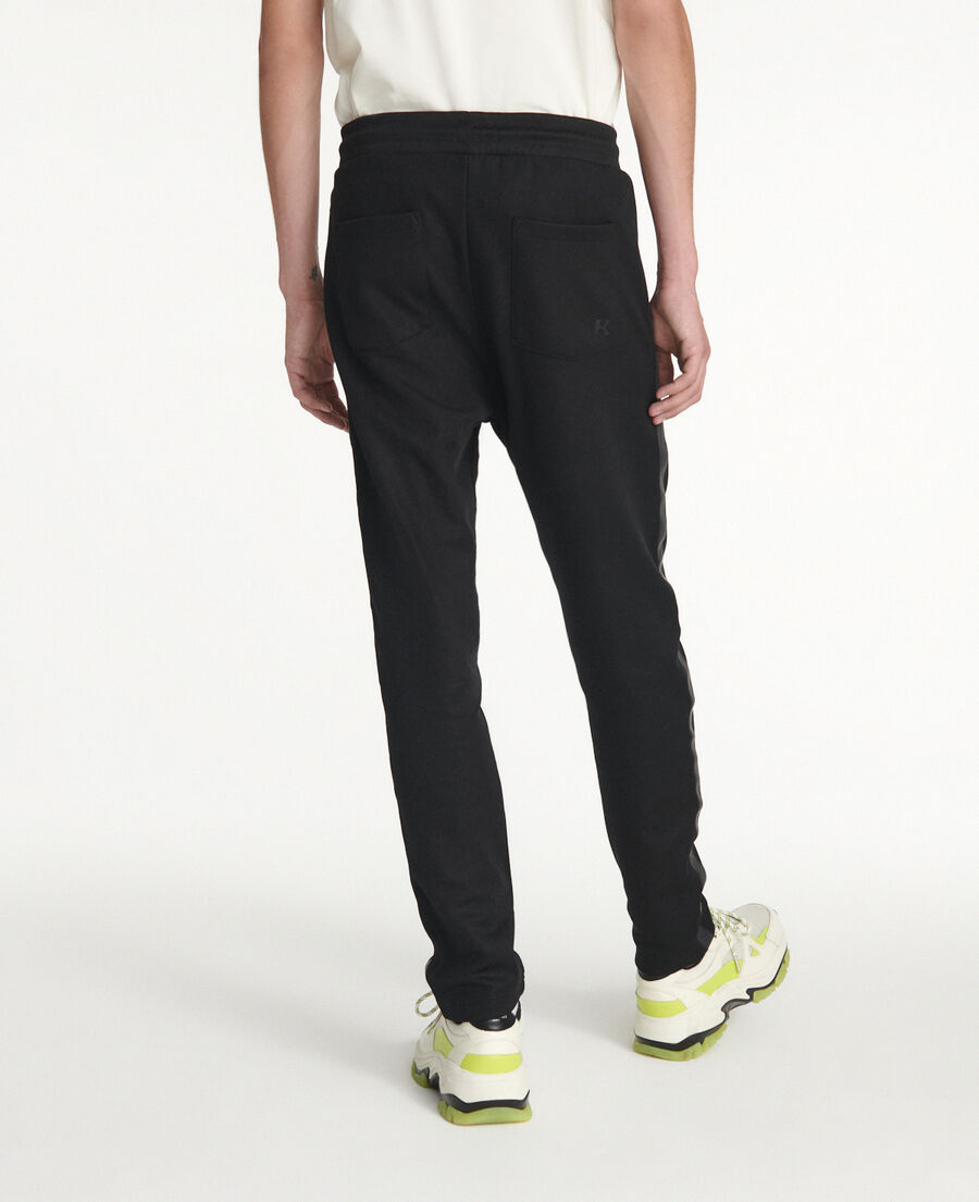The Kooples HOMME BLACK jogging technique noir à bande logo