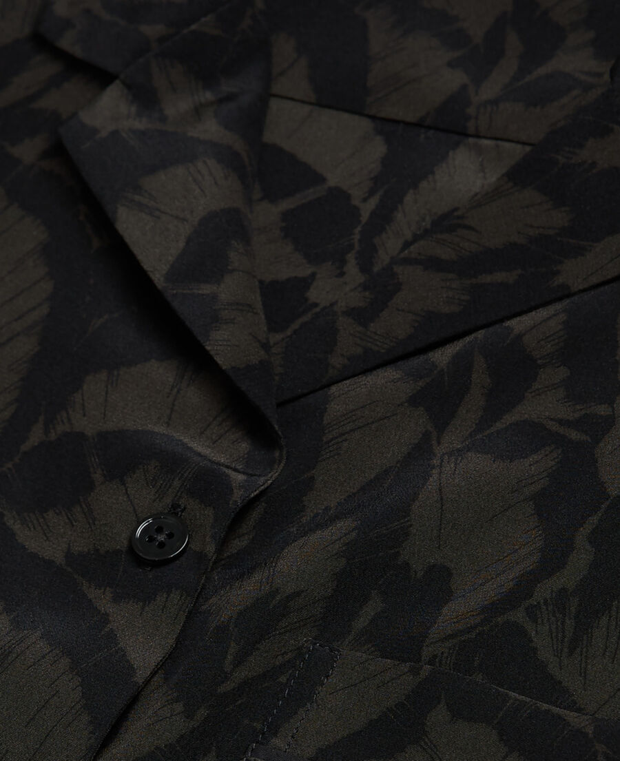 The Kooples F KAKI BLACK printed silk shirt