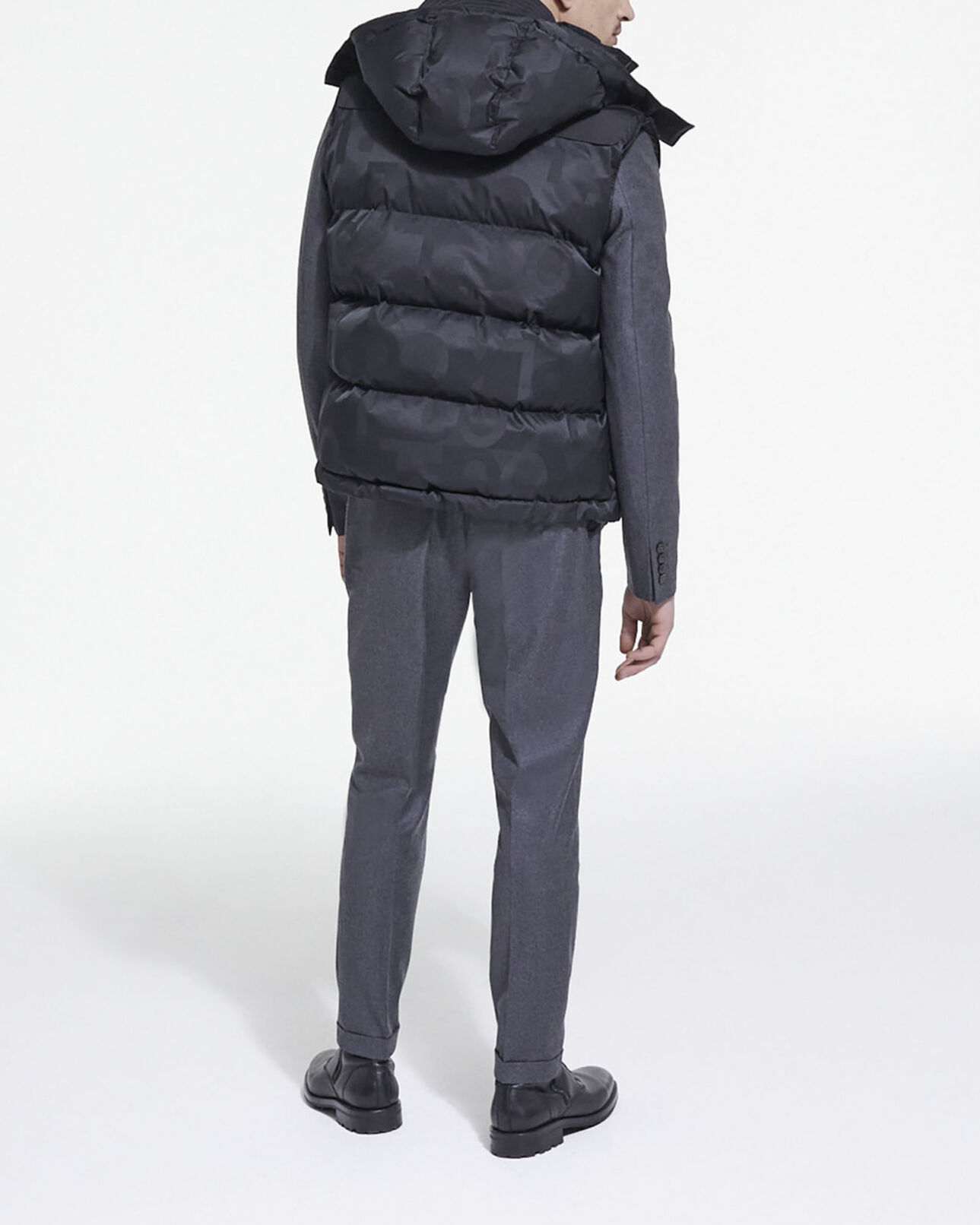 The Kooples MEN BLACK black down jacket with the kooples logo