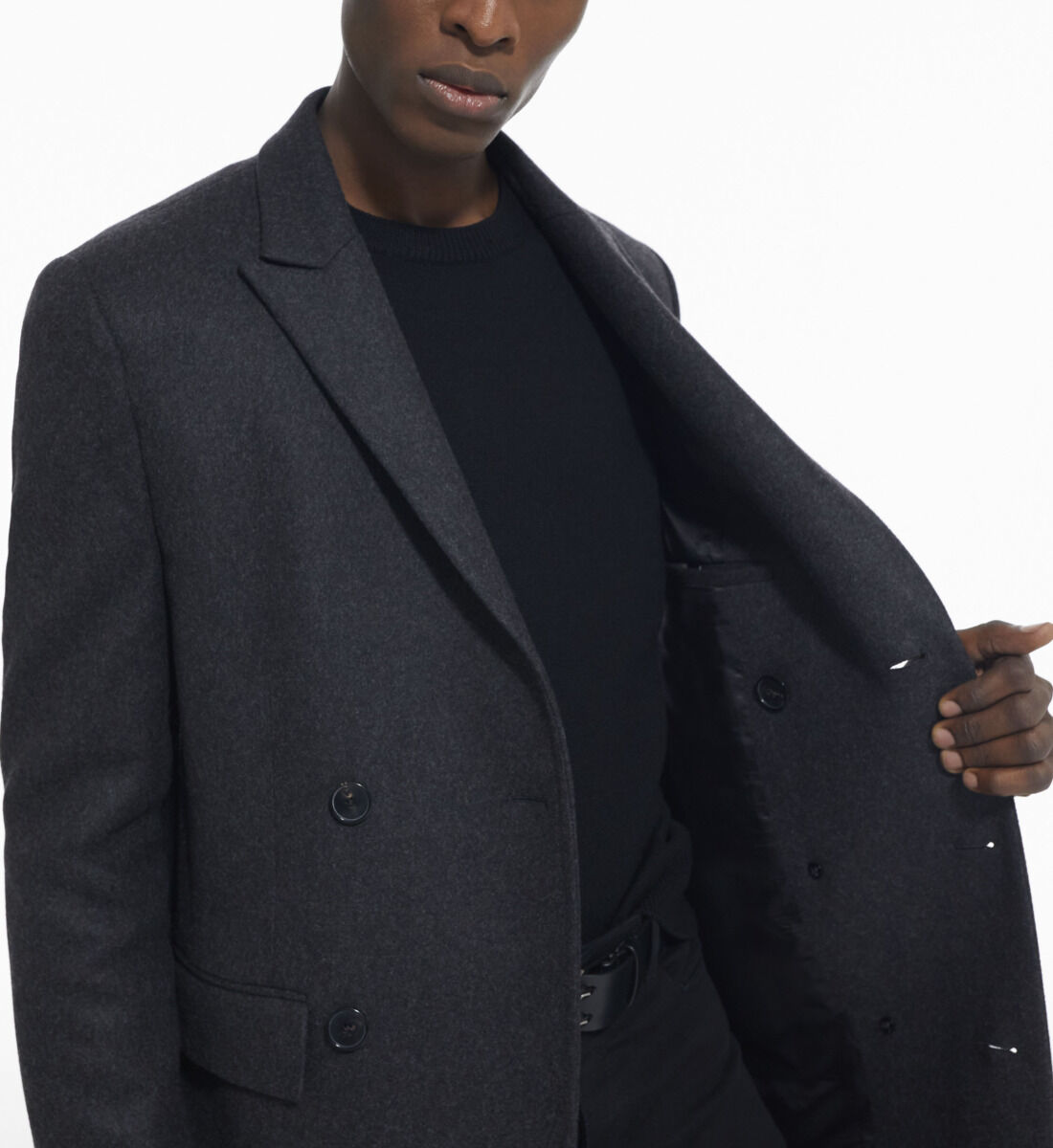 Long wool shop coat grey