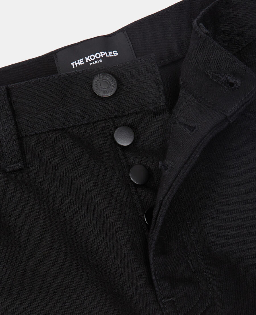 The Kooples F BLACK black straight-cut jeans
