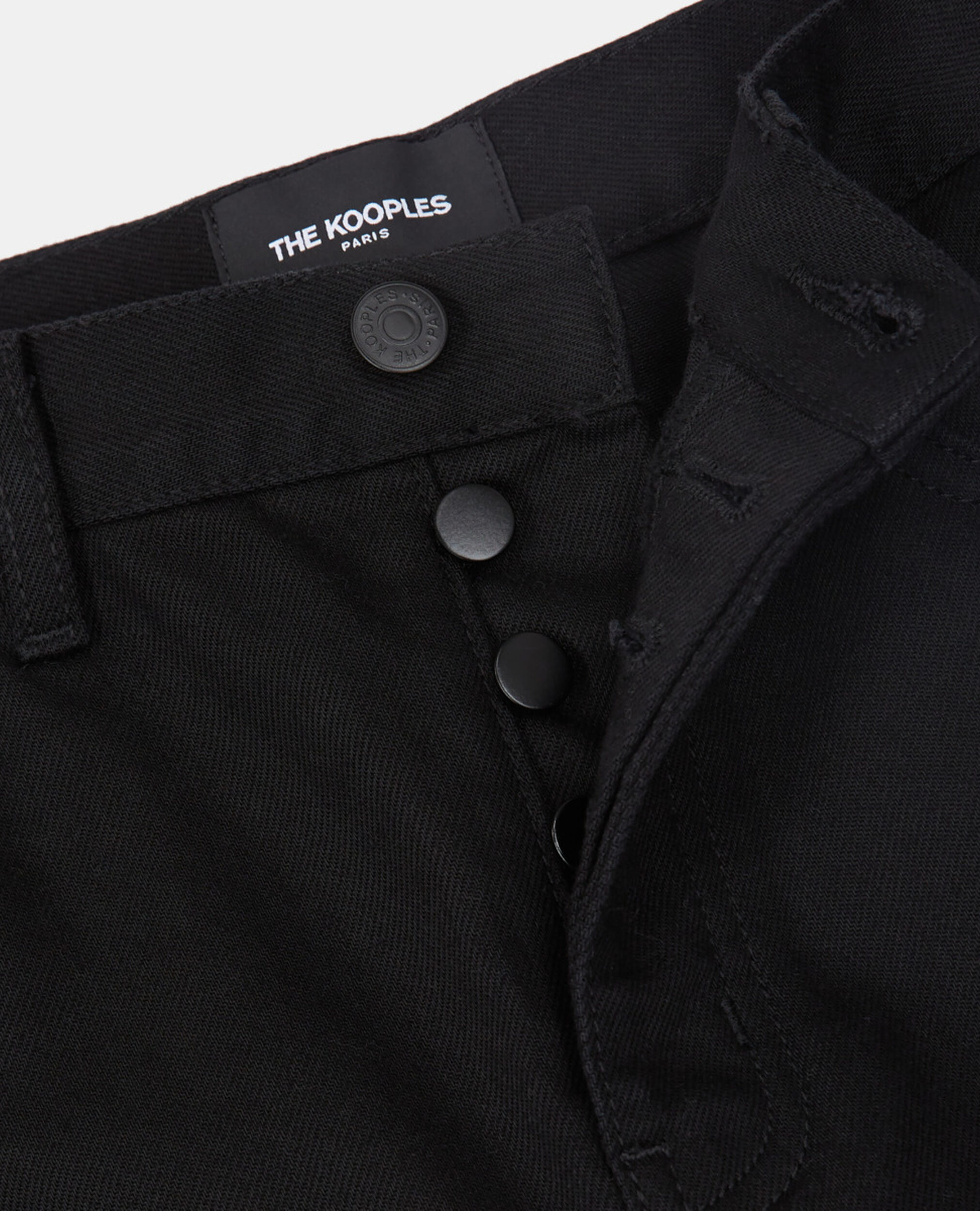 Black straight-cut jeans, BLACK, hi-res image number null