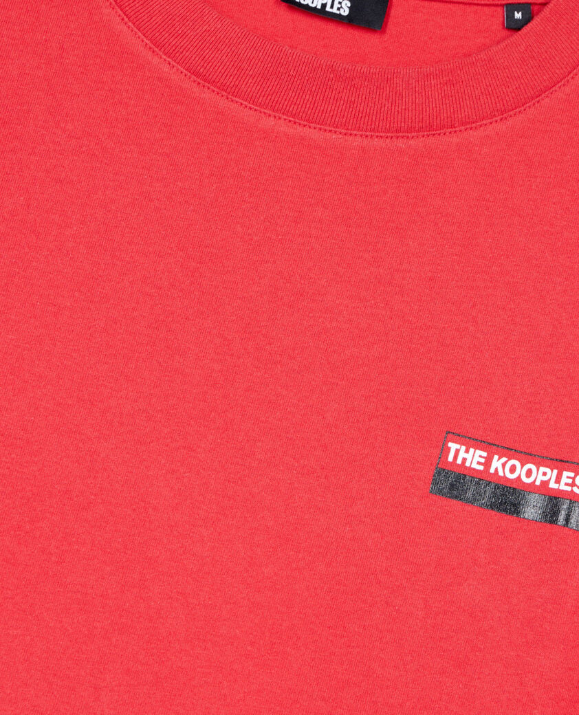 The Kooples MEN RUBIS red 100% wild serigraphy t-shirt