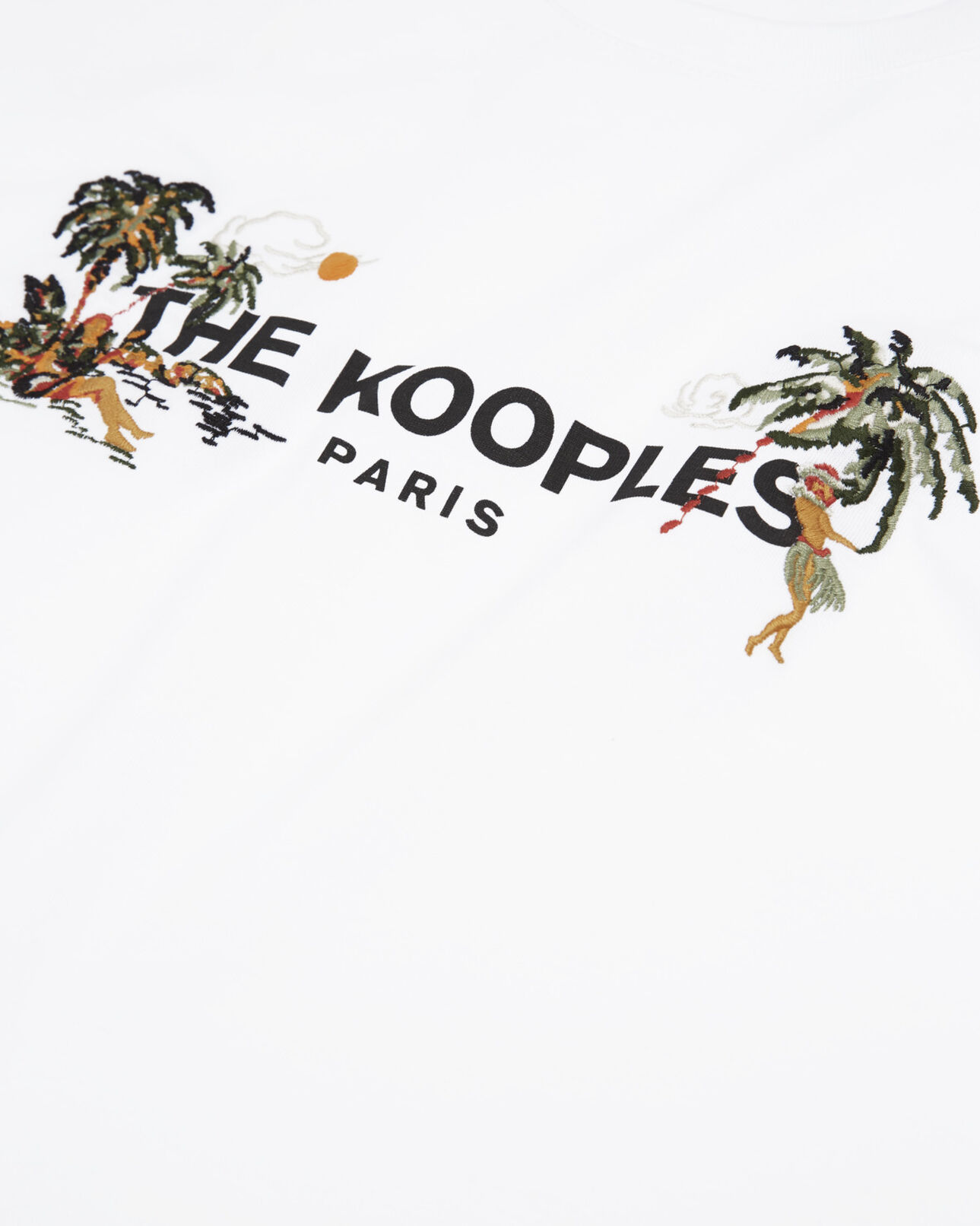 The Kooples FEMME WHITE t-shirt blanc brodé logo the kooples noir