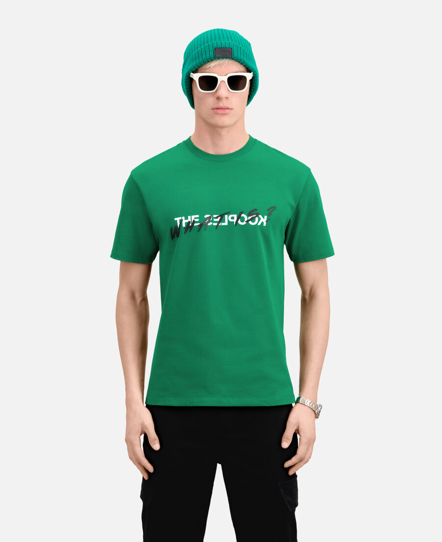 grünes t-shirt herren „what is“