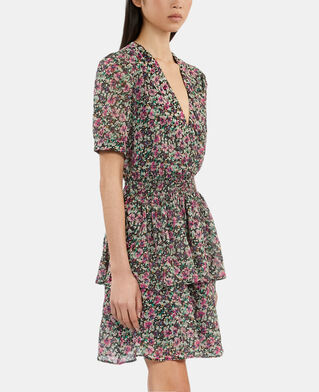 The Kooples WOMEN MULTICO short printed dress with smocks