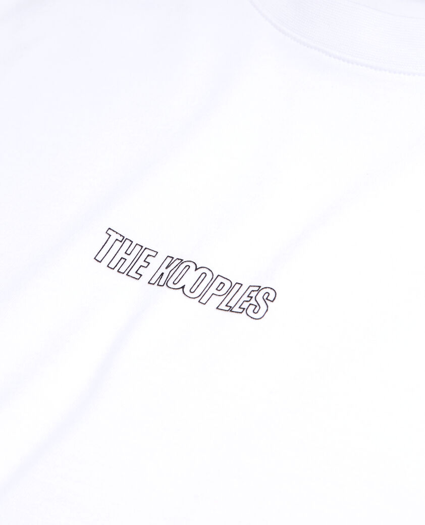 The Kooples MEN WHITE men's white t-shirt with logo