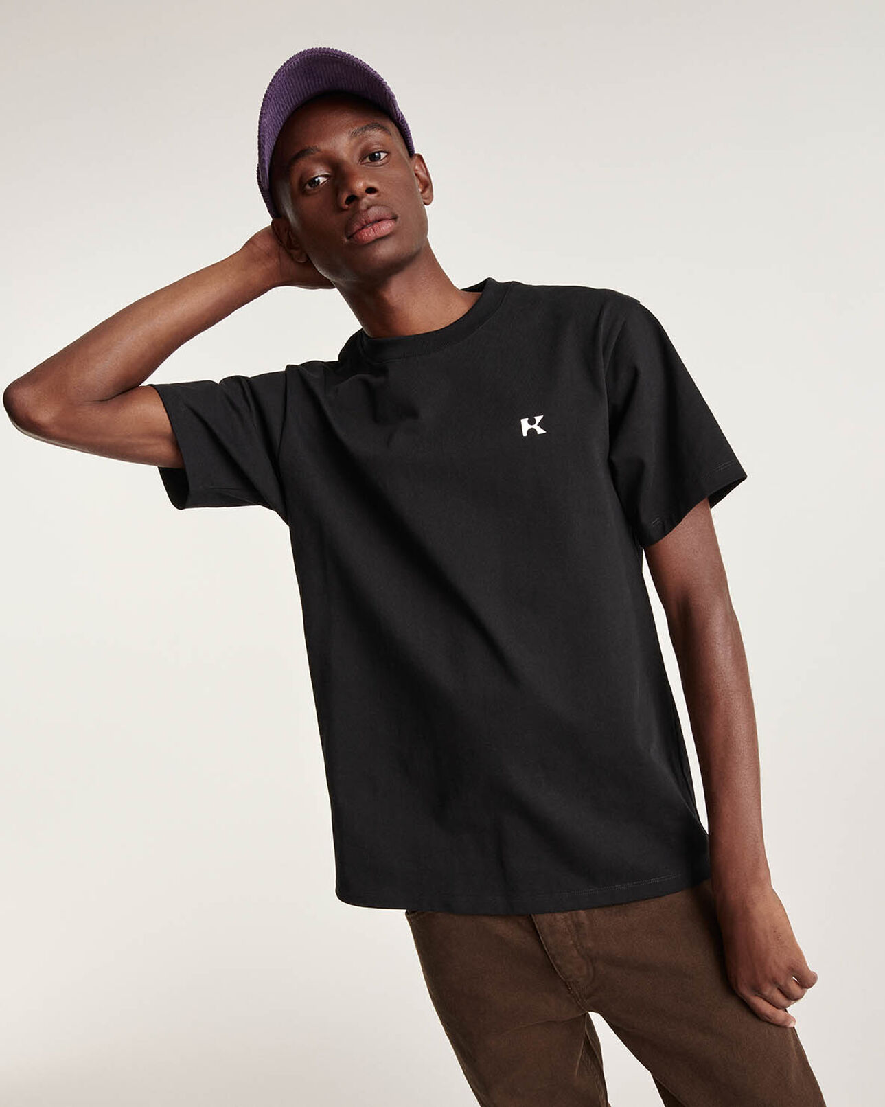 The Kooples HOMME BLACK t-shirt noir coton à imprimé éclipse dos