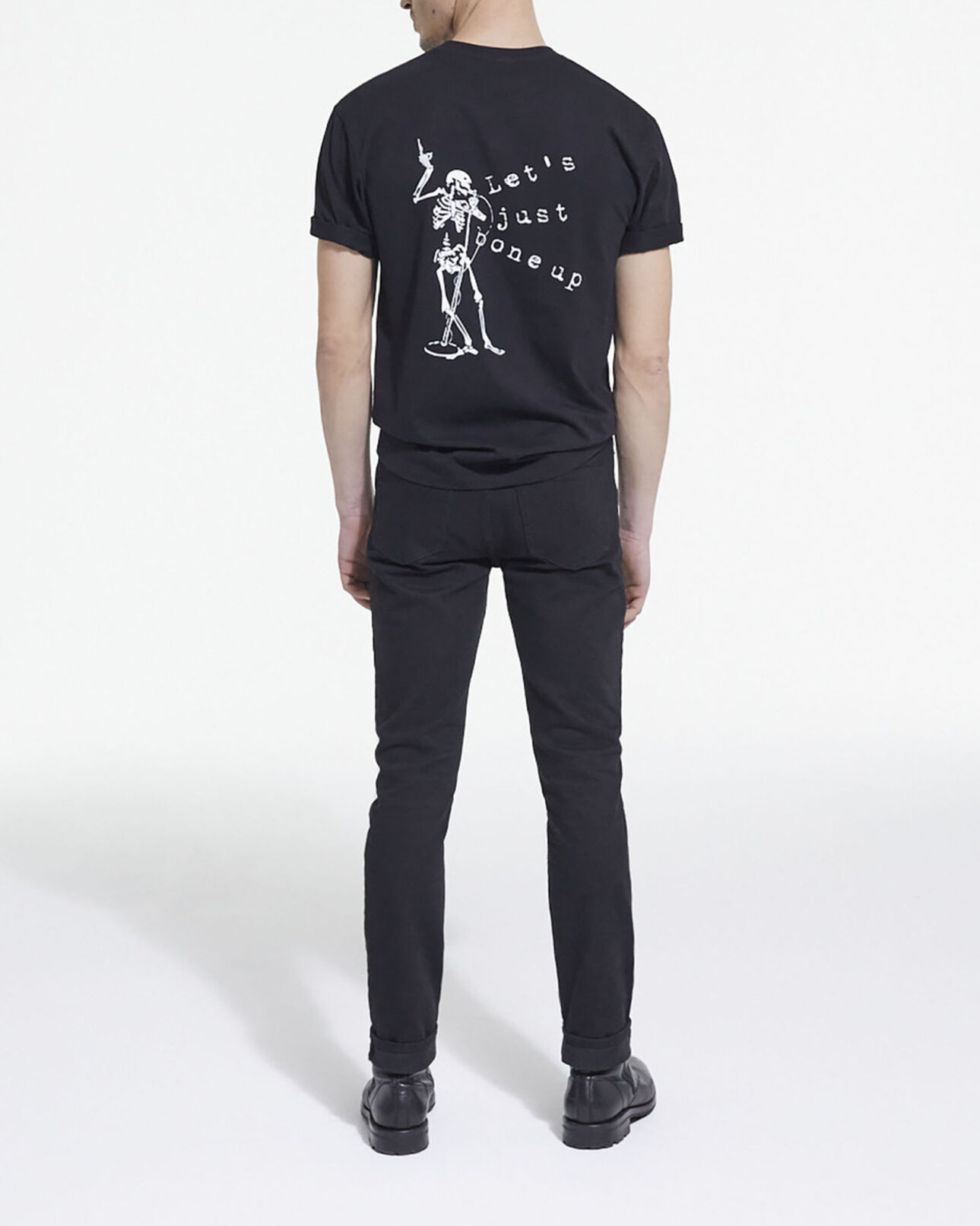 The Kooples MEN BLACK black screen print t-shirt