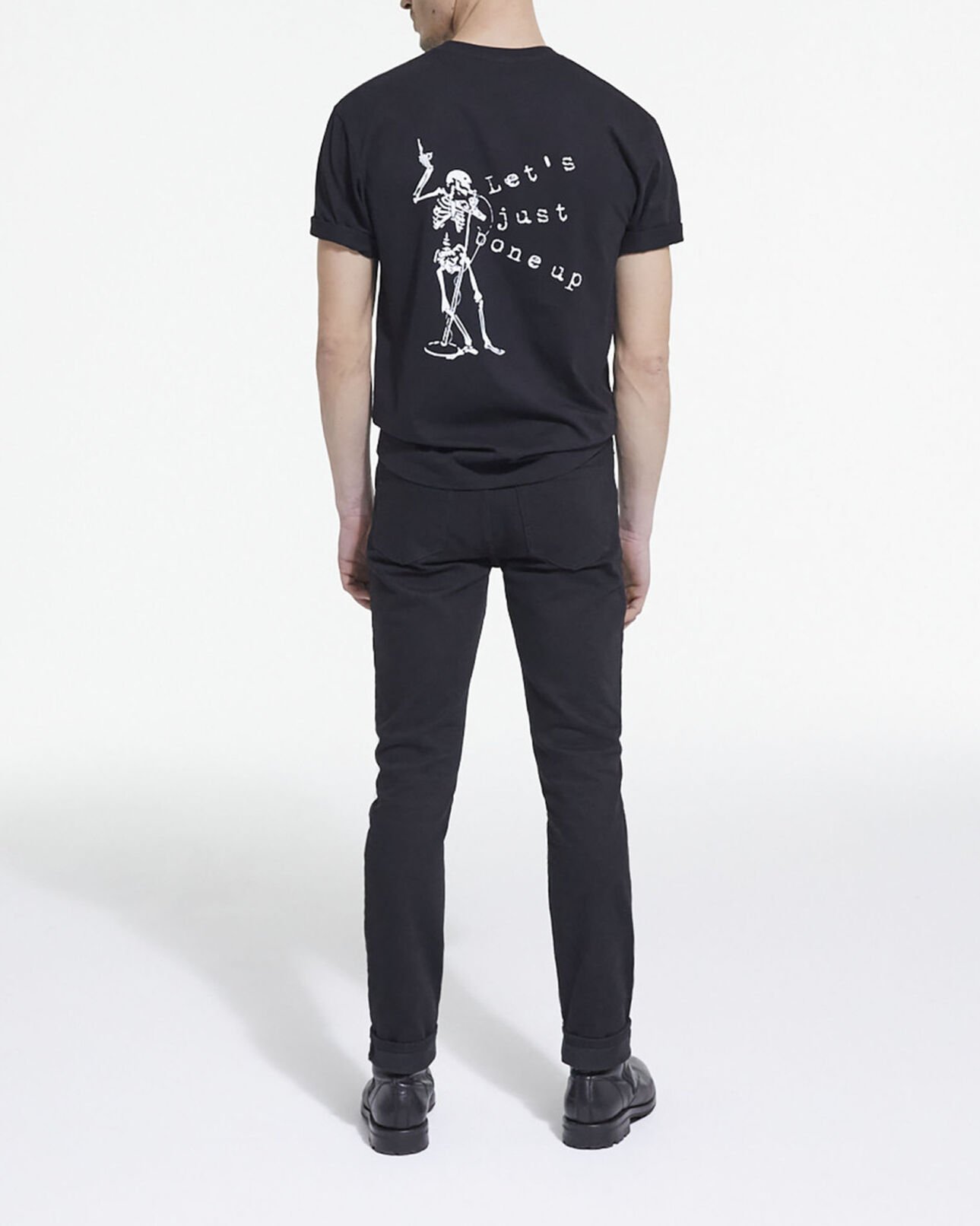 The Kooples MEN BLACK black screen print t-shirt