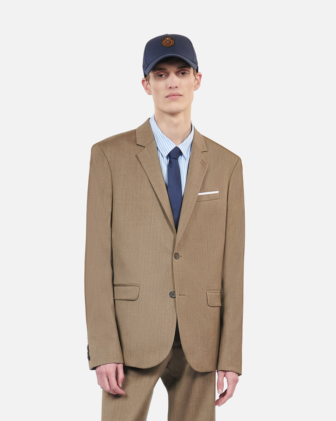 The Kooples MEN BROWN light brown wool suit jacket