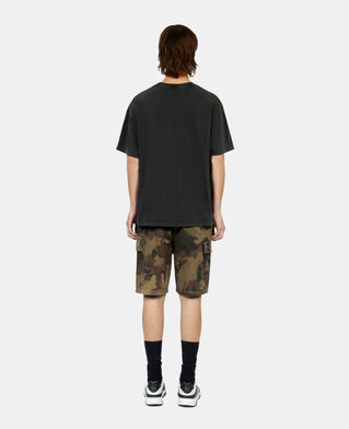 The Kooples H BLACK WASHED black t-shirt with logo embroidery