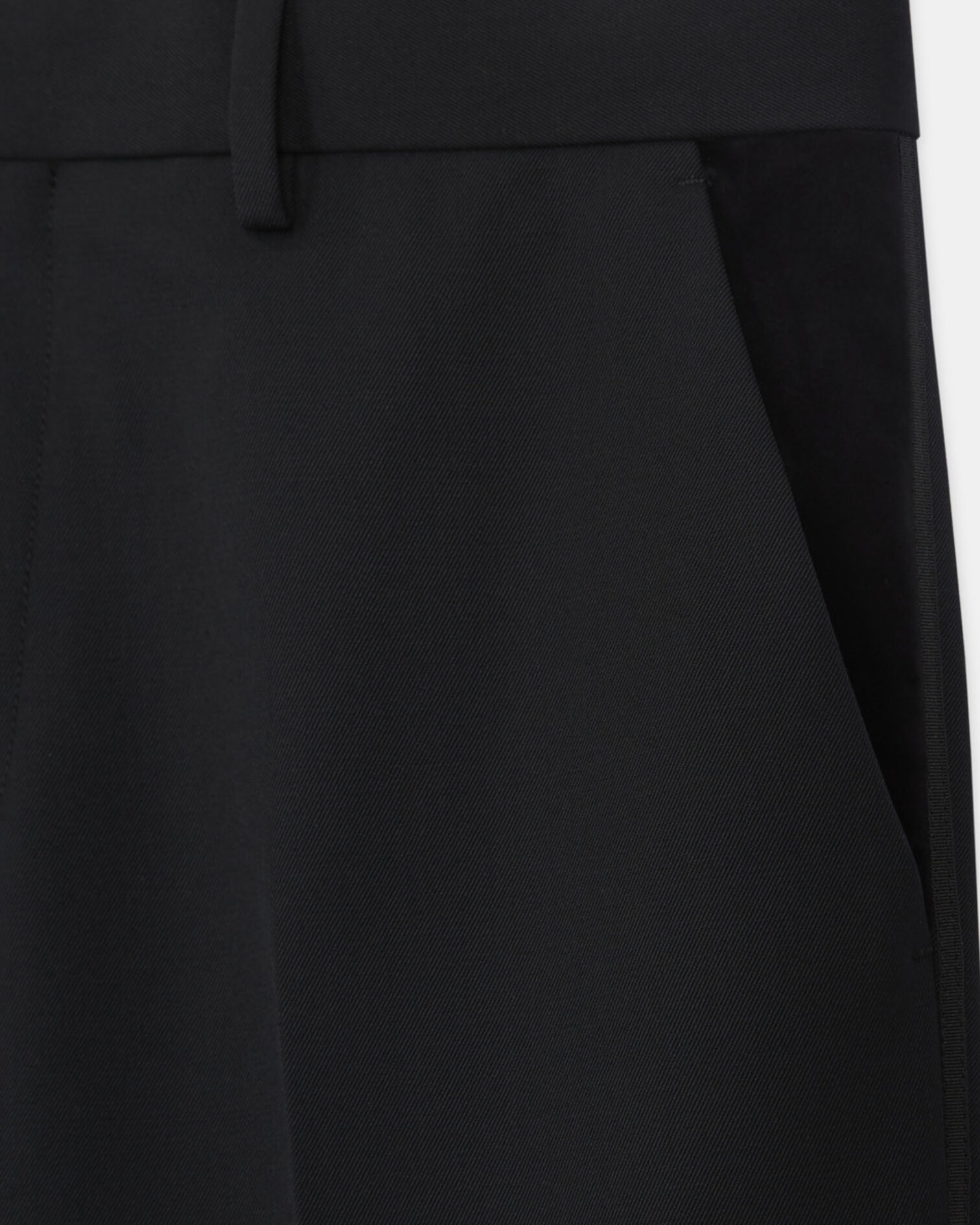Black wool suit pants, BLACK, hi-res image number null