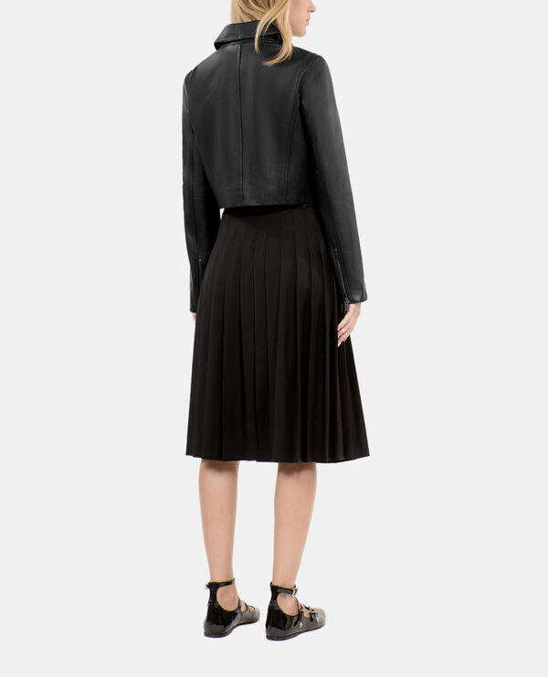 The Kooples FEMME BLACK veste en cuir noir