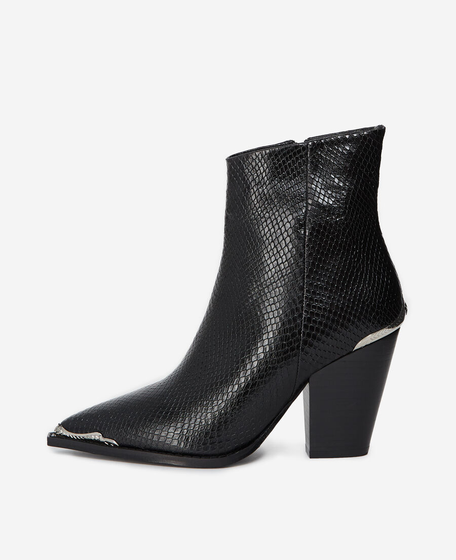 Snakeskin effect boots clearance