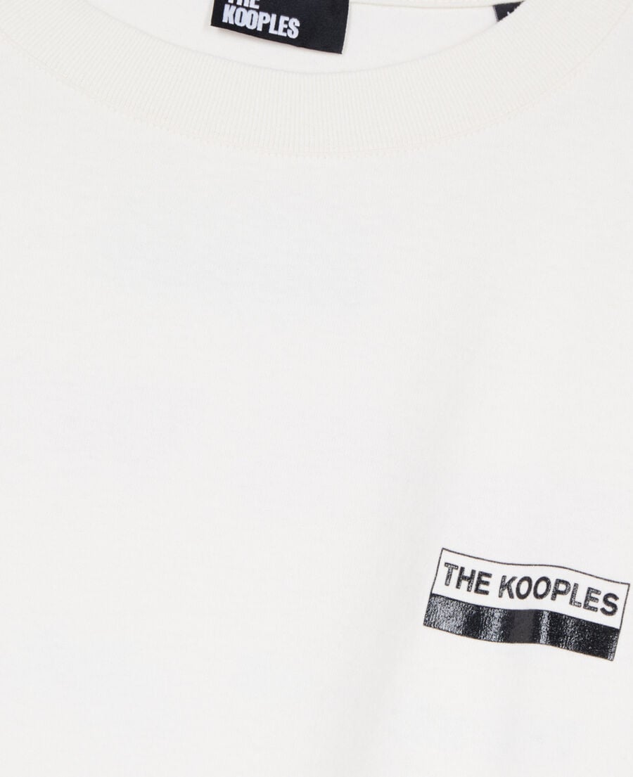 The Kooples HOMME ECRU t-shirt oversize avec s&eacute;rigraphie &eacute;cru
