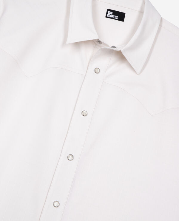 The Kooples HOMME ECRU chemise manches courtes blanche