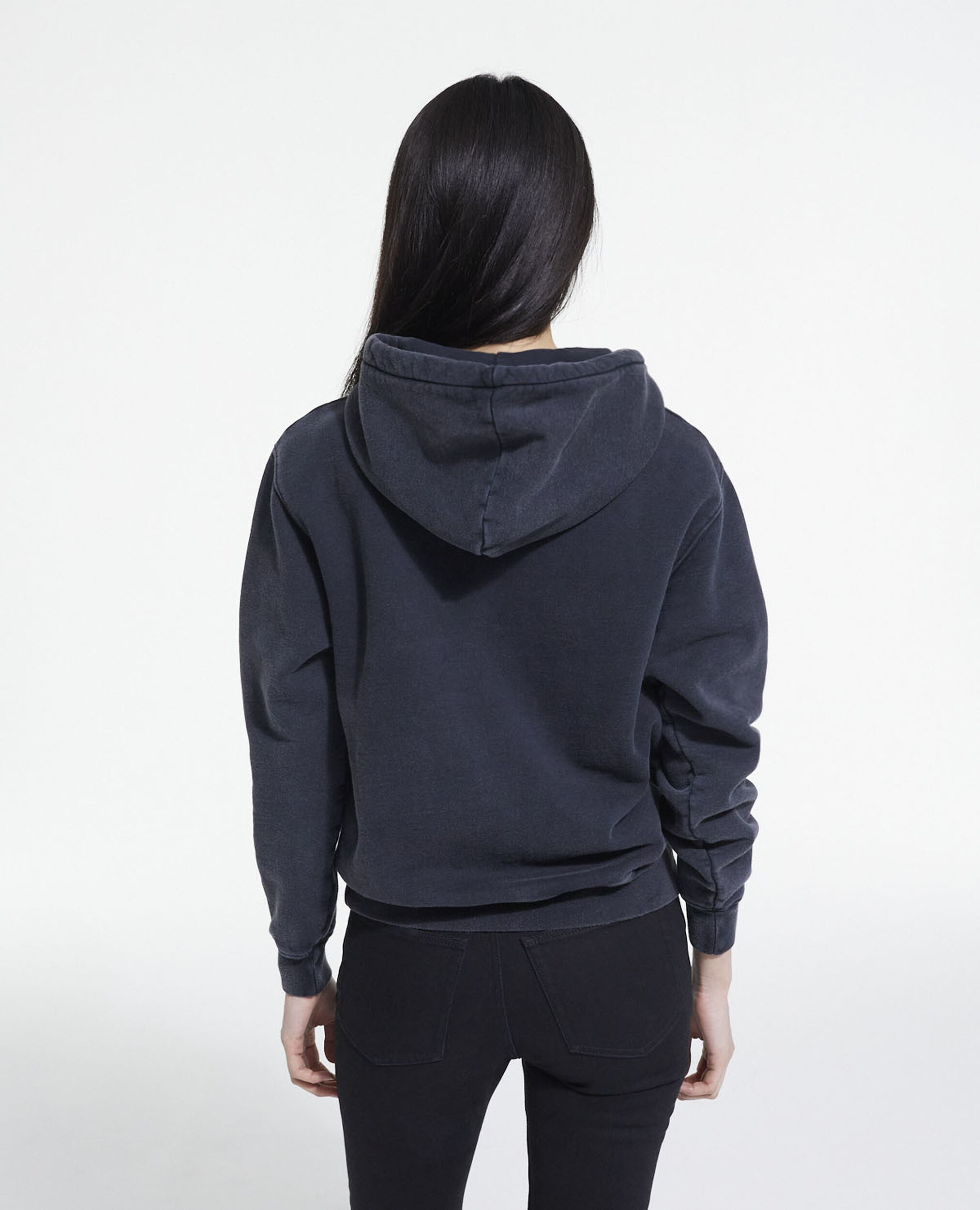 Sweatshirt sérigraphié noir, BLACK WASHED, hi-res image number null
