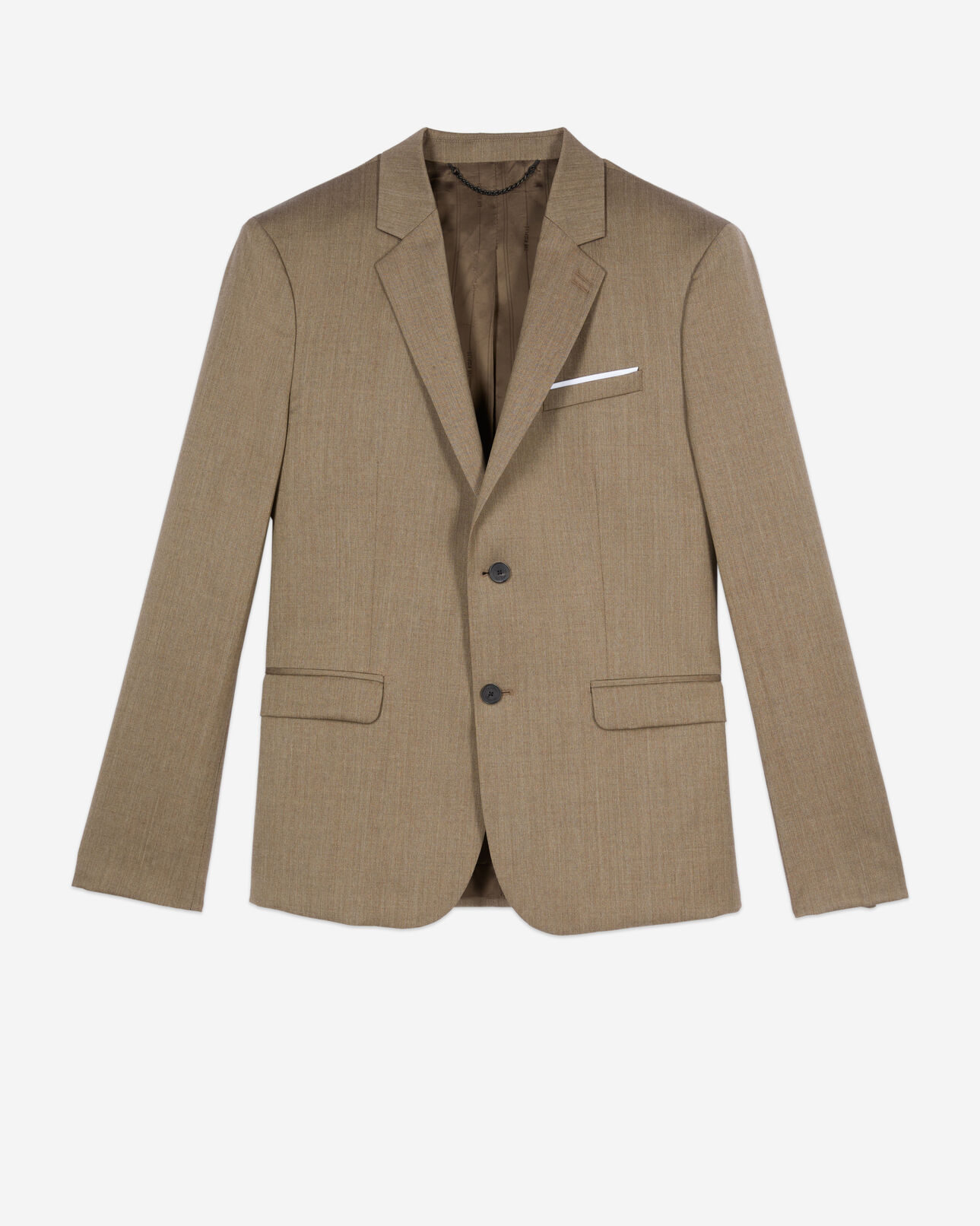 The Kooples MEN BROWN light brown wool suit jacket