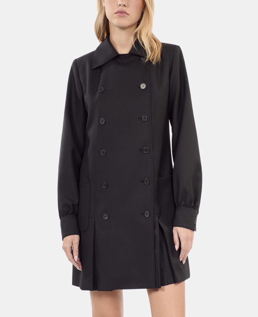 The Kooples FEMME BLACK robe tailleur courte noire