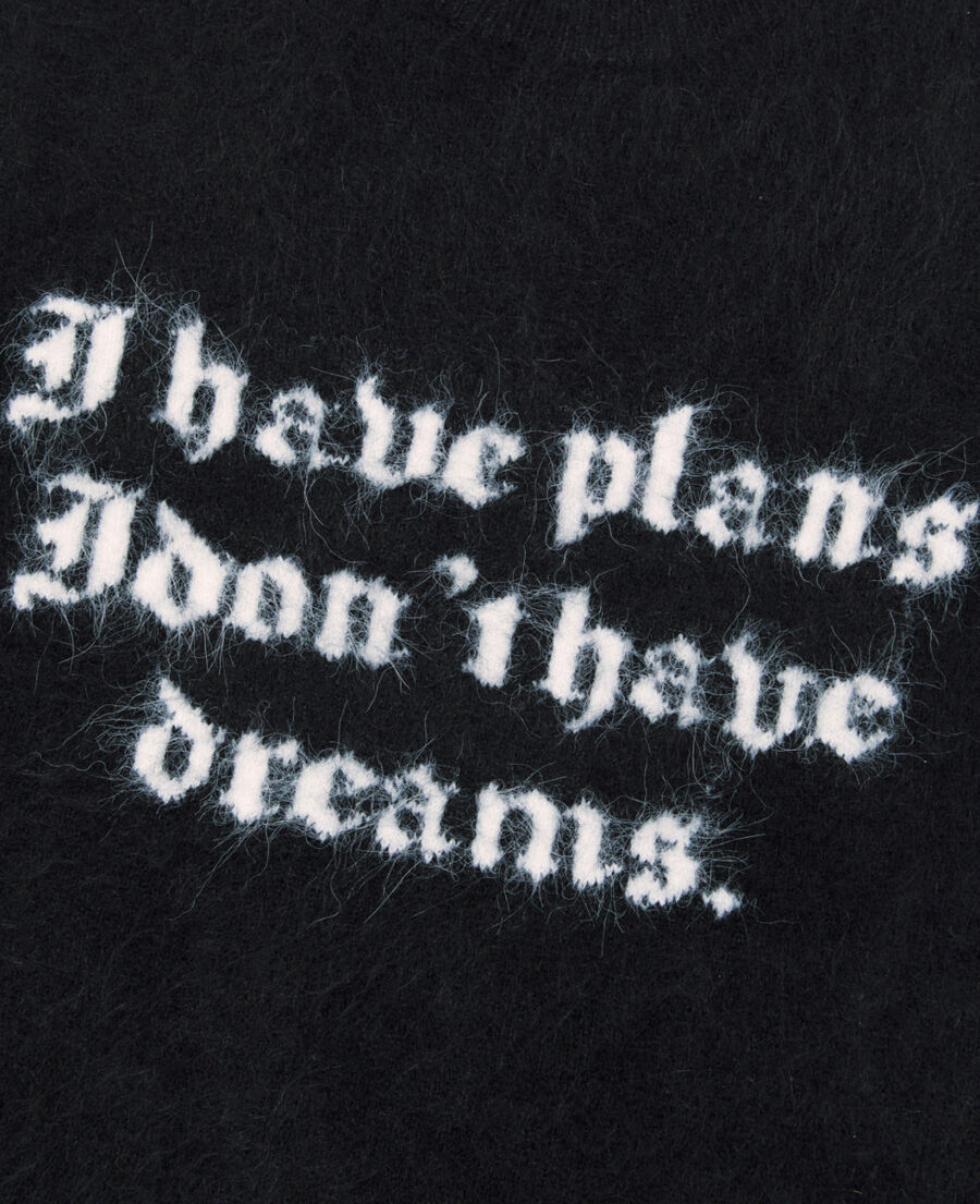 The Kooples MEN BLACK / WHITE black alpaca sweater