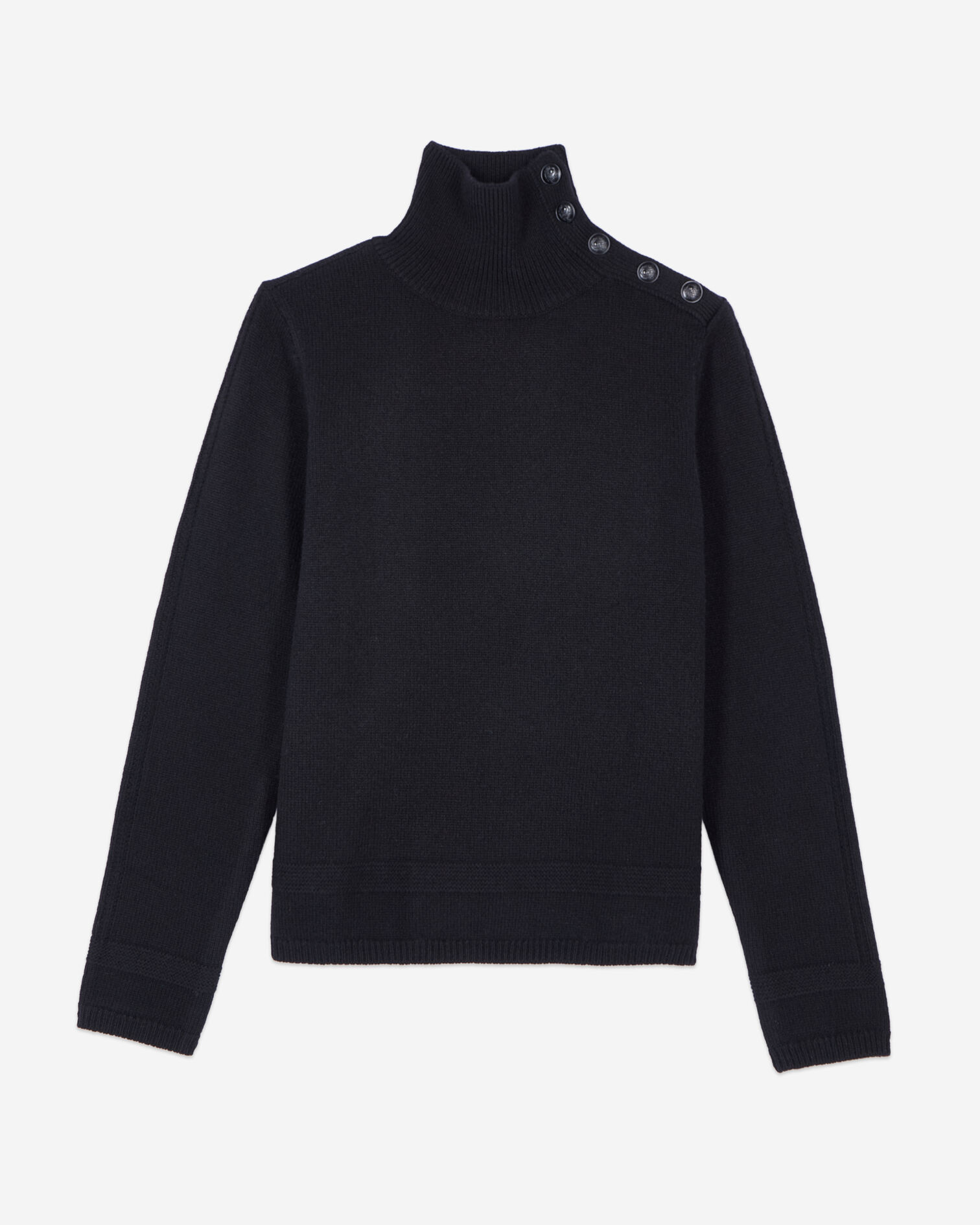 Schwarzer Wollpullover, BLACK, hi-res image number null