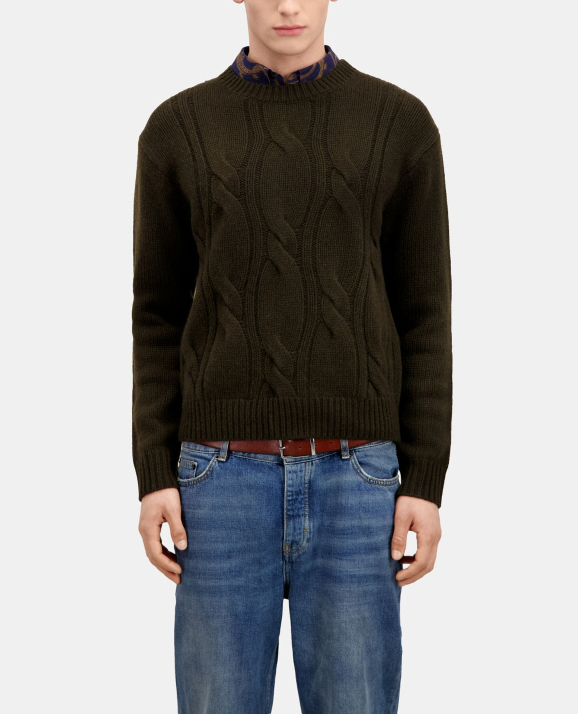 Pull en cachemire vert foncé, DARK GREEN, hi-res image number null
