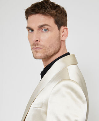 The Kooples MEN CREAM off-white satin tuxedo jacket