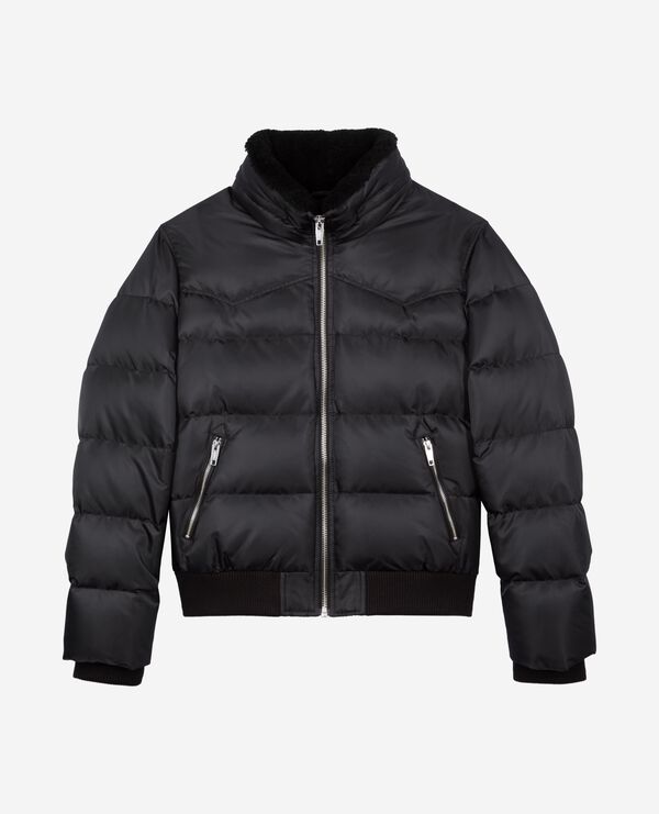 Doudoune avec col effet fourrure grise homme The Kooples