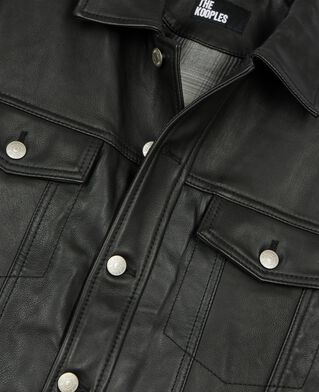 The Kooples H BLACK black leather jacket