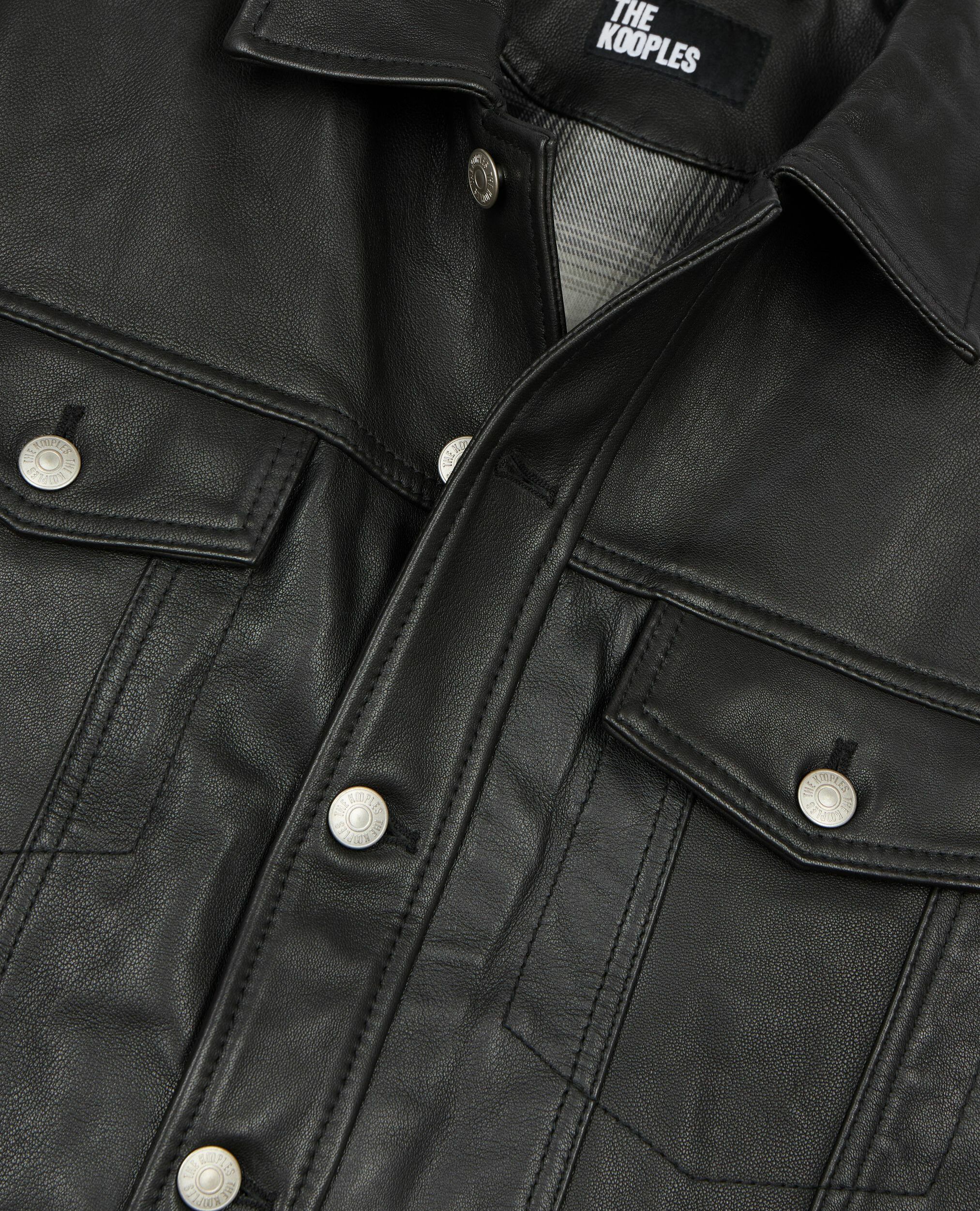 Black leather jacket, BLACK, hi-res image number null